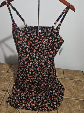 Womens Old Navy Summer Spaghetti Strap Floral Dress Sz S NEW